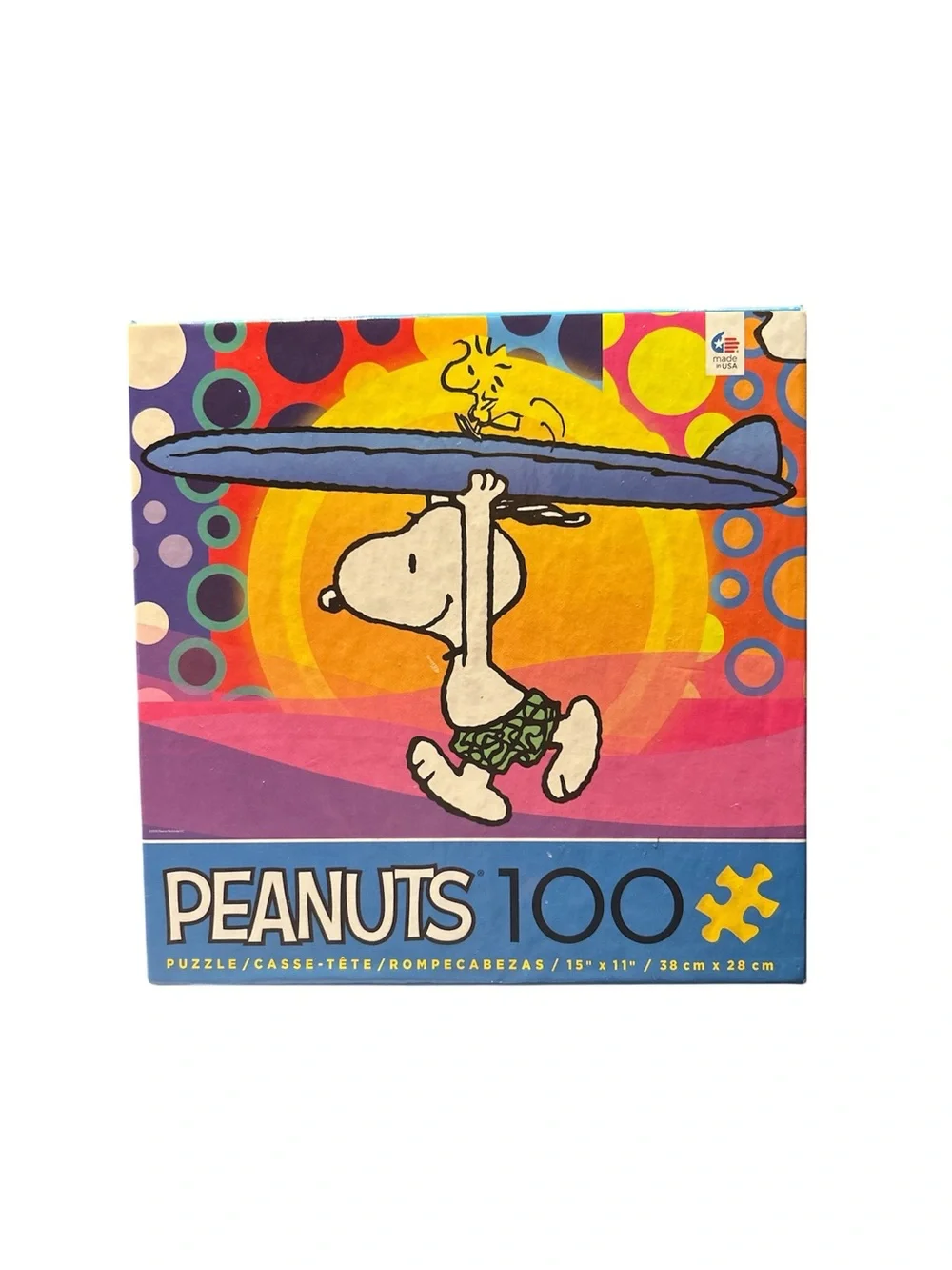 Ceaco Peanuts Surf City Jigsaw Puzzle 100 Pc Snoopy Woodstock Complete 15x11